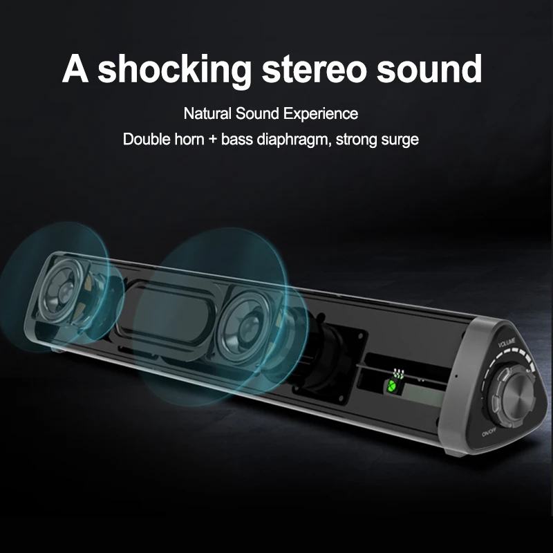 HIFI 3D стерео Портативный беспроводной Bluetooth динамик стерео TF FM радио музыка сабвуфер Колонка s для компьютера телефоны