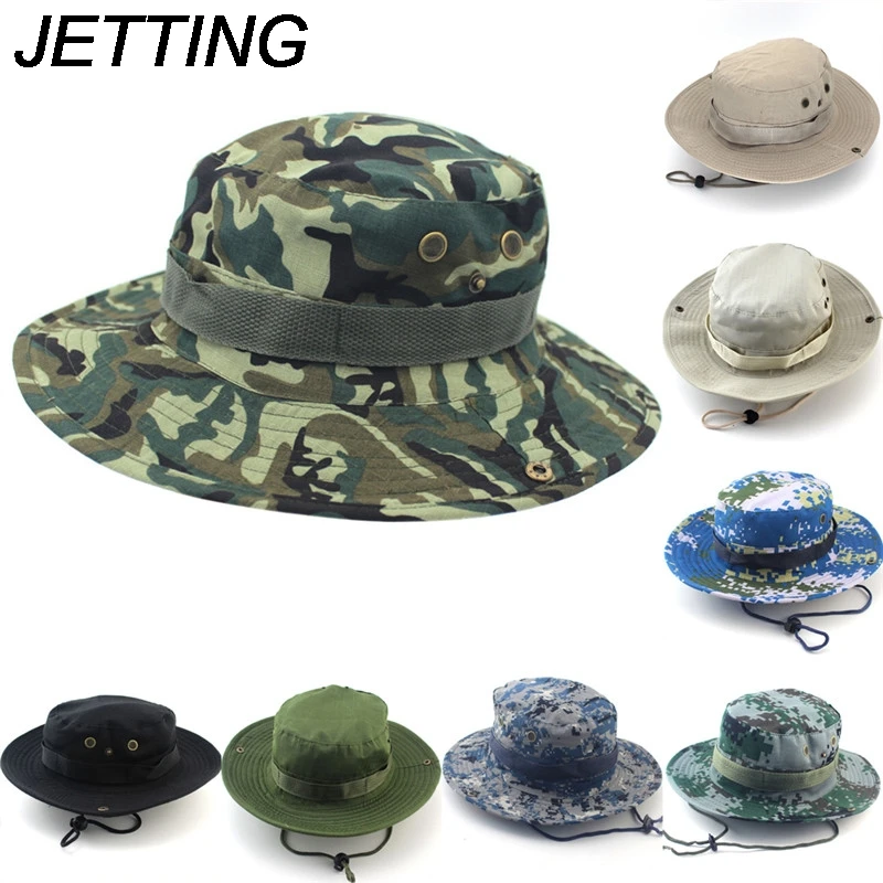 Летняя мужская и женская камуфляжная шляпа-ведро со шнуровкой Кепка в рыбацком