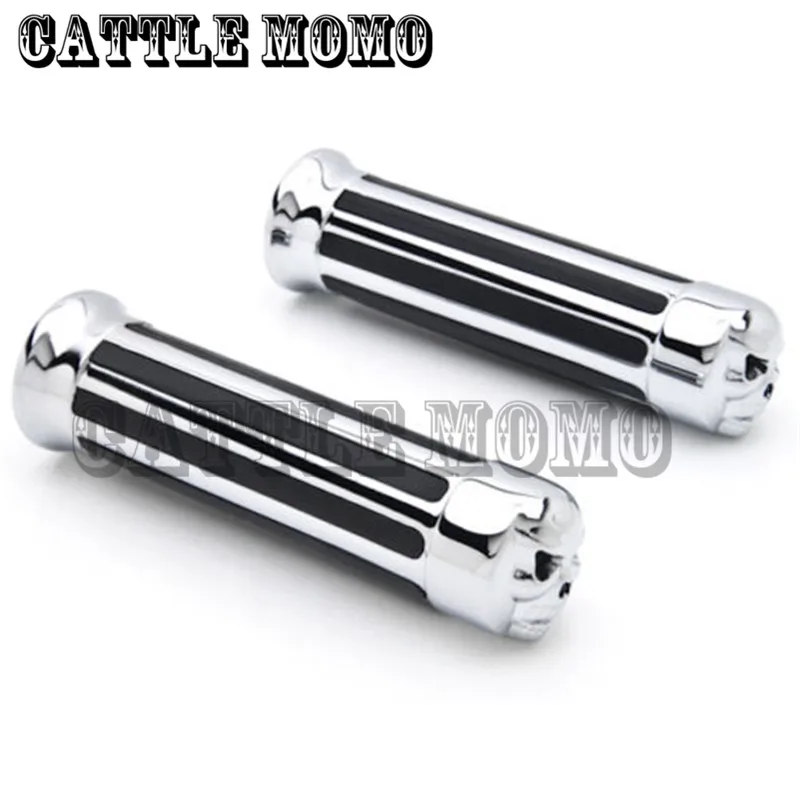 Ручки с черепом для Harley FLSTN Softail DELUXE FLSTF Fat Boy ROAD STAR V XVS хромированные/черные ручки 1