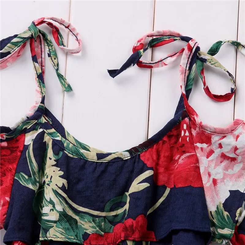 Милая летняя одежда для маленьких девочек повседневные праздничные платья из