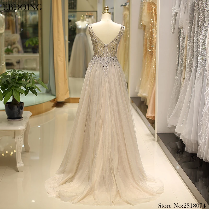 

Robe de soiree Elegant A-line Formal Dresses Strapless V-neck Neckline Vestidos de festa Zipper Back Plus Size Evening Dress