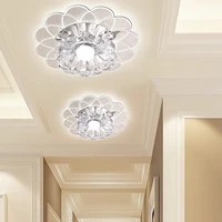 new colorful style k9 crystal ceiling lights led 3w round aisle lighting entrance hallway sconce lights lamp
