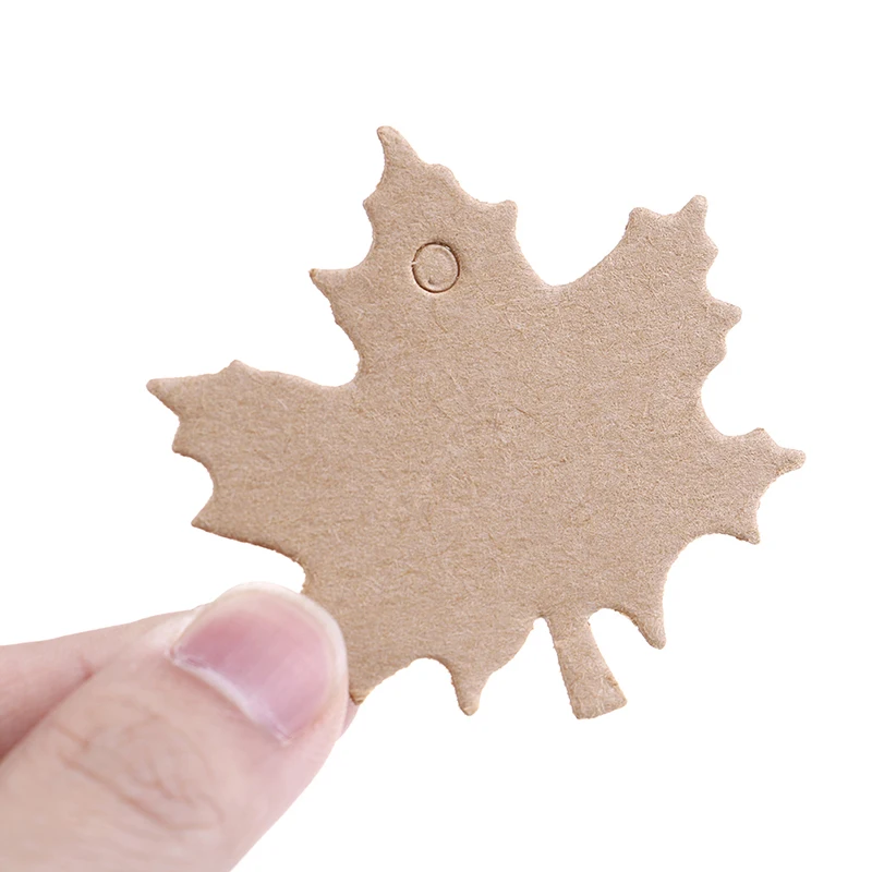 Подвески из крафт-бумаги в виде кленового листа 100 шт. | Дом и сад