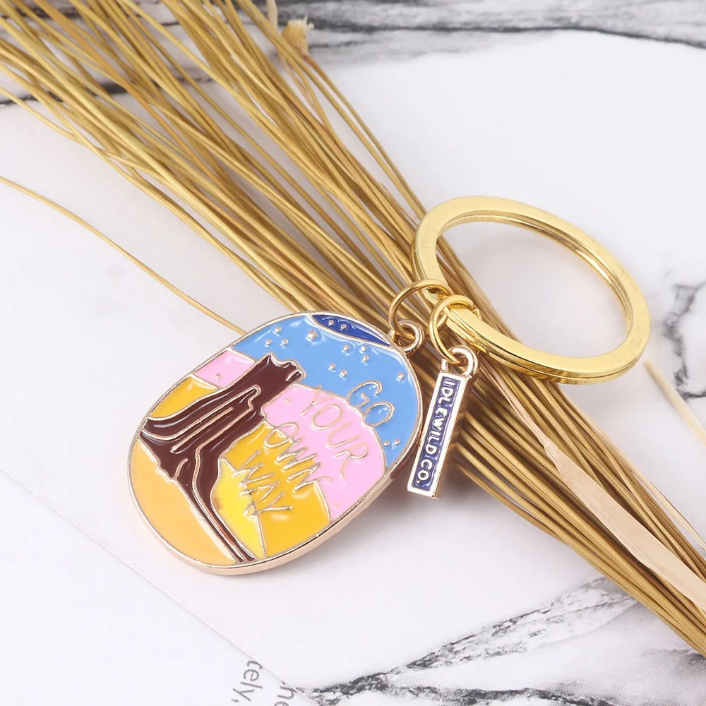 Брелок с подвеской в виде заката пустыни пейзажа|Брелоки| |