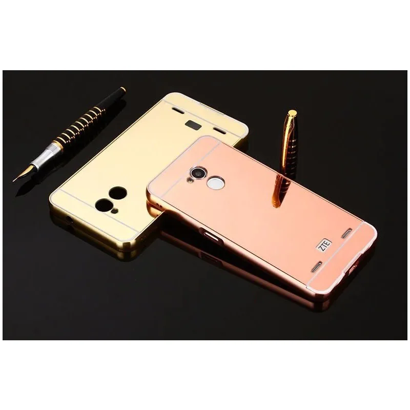Зеркальный чехол с покрытием для ZTE Blade V8 X3 A910 A610 Axon 7 металлическая алюминиевая