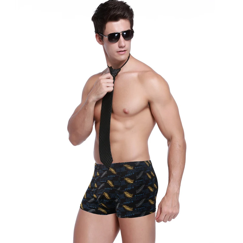 CR Men Boxers Modal Underwear 4pcs/lot Gift Box Summer Antibacterial Comfortable Breathable Plus Size Print Brand AU330 | Мужская одежда