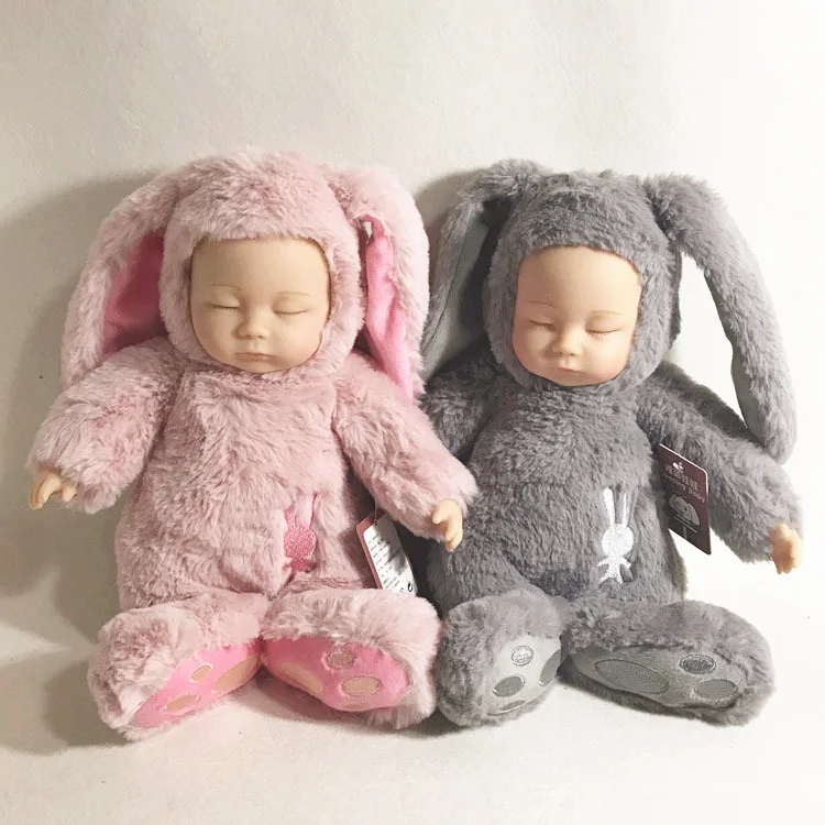 Очень милые 45 см Моделирование куклы & Reborn baby doll сна успокоить Модная Кукла Кролик