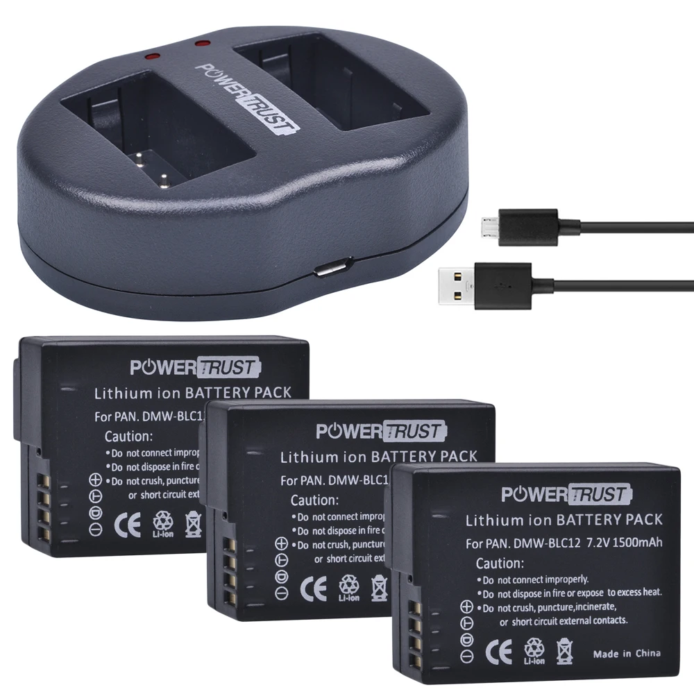 3 шт. аккумулятор для фотоаппарата и зарядное устройство с двумя USB портами Panasonic