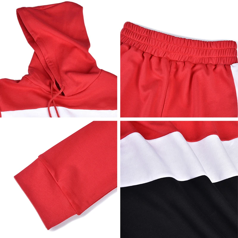 CHRLEISURE женский костюм из двух предметов Топы с капюшоном и брюки для фитнеса