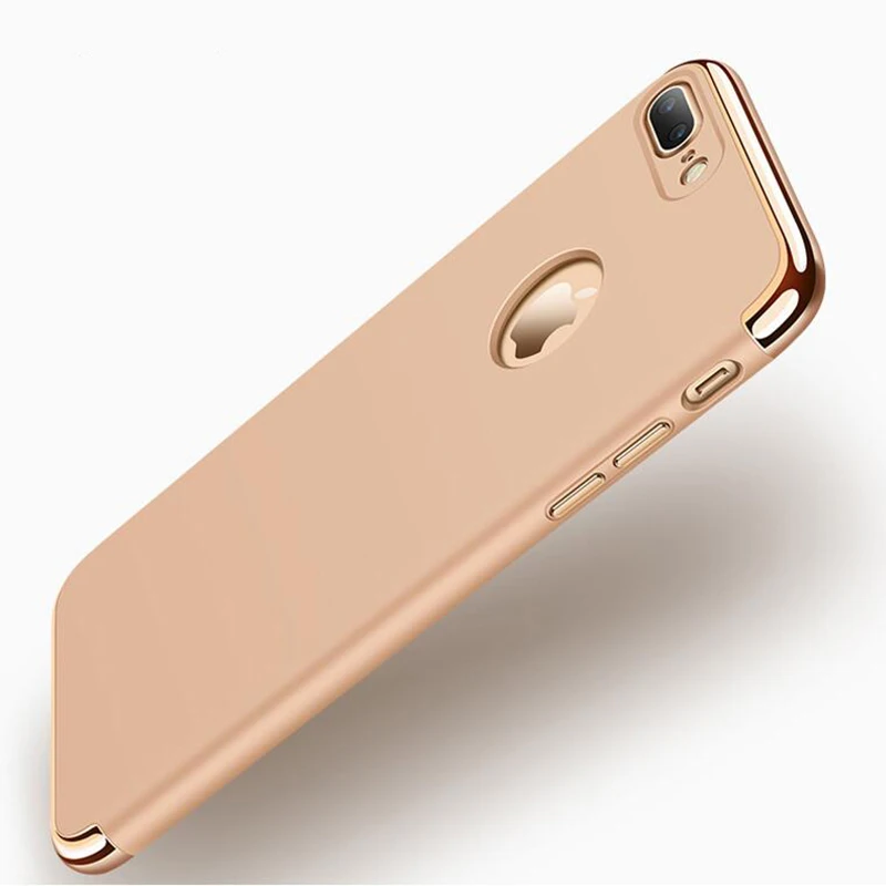 3 в 1 Гальваническая рамка матовая металлическая текстура Жесткий ПК чехол для