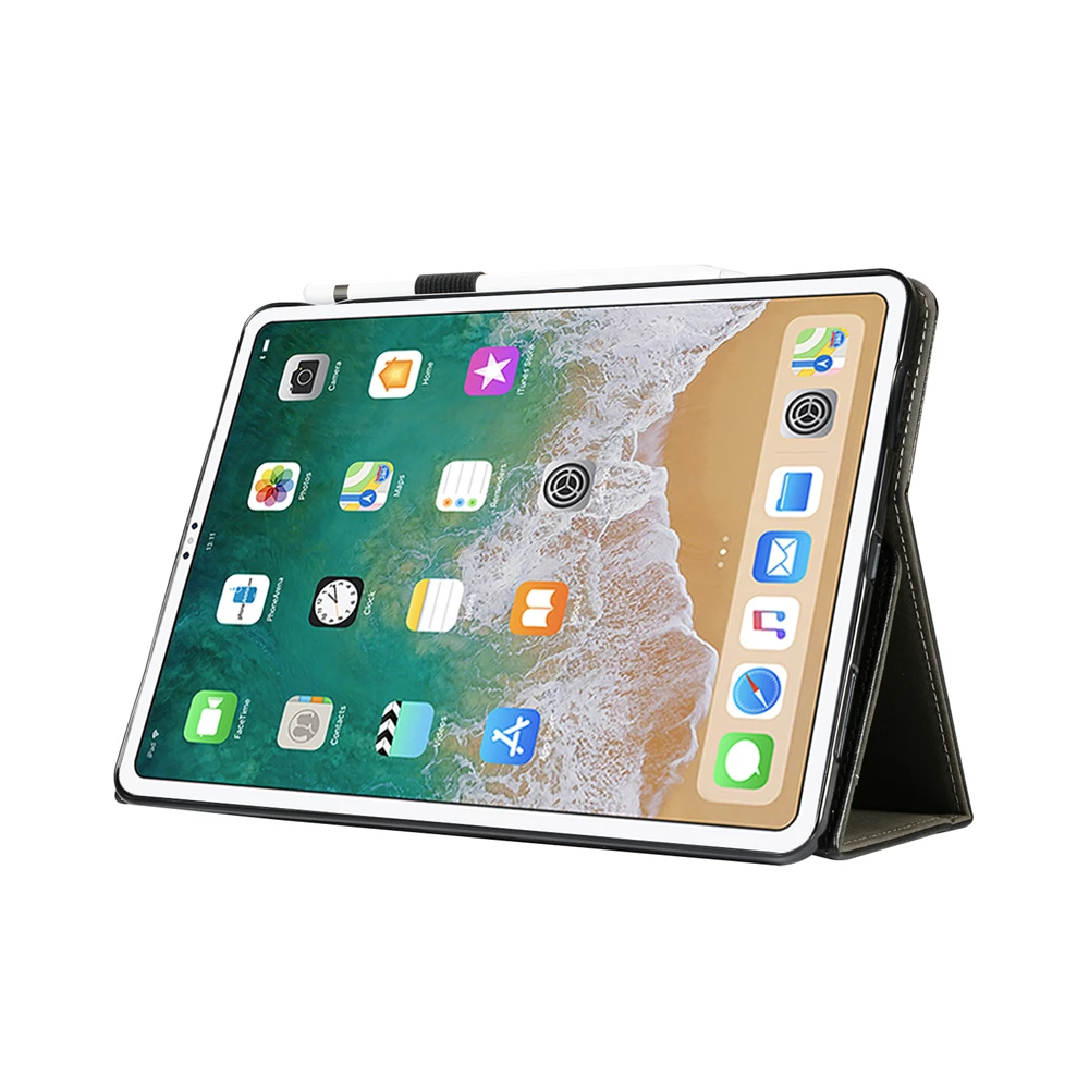 Чехол для iPad Pro 12 9 дюйма Роскошный деловой книжка Kemile с карманом и функцией