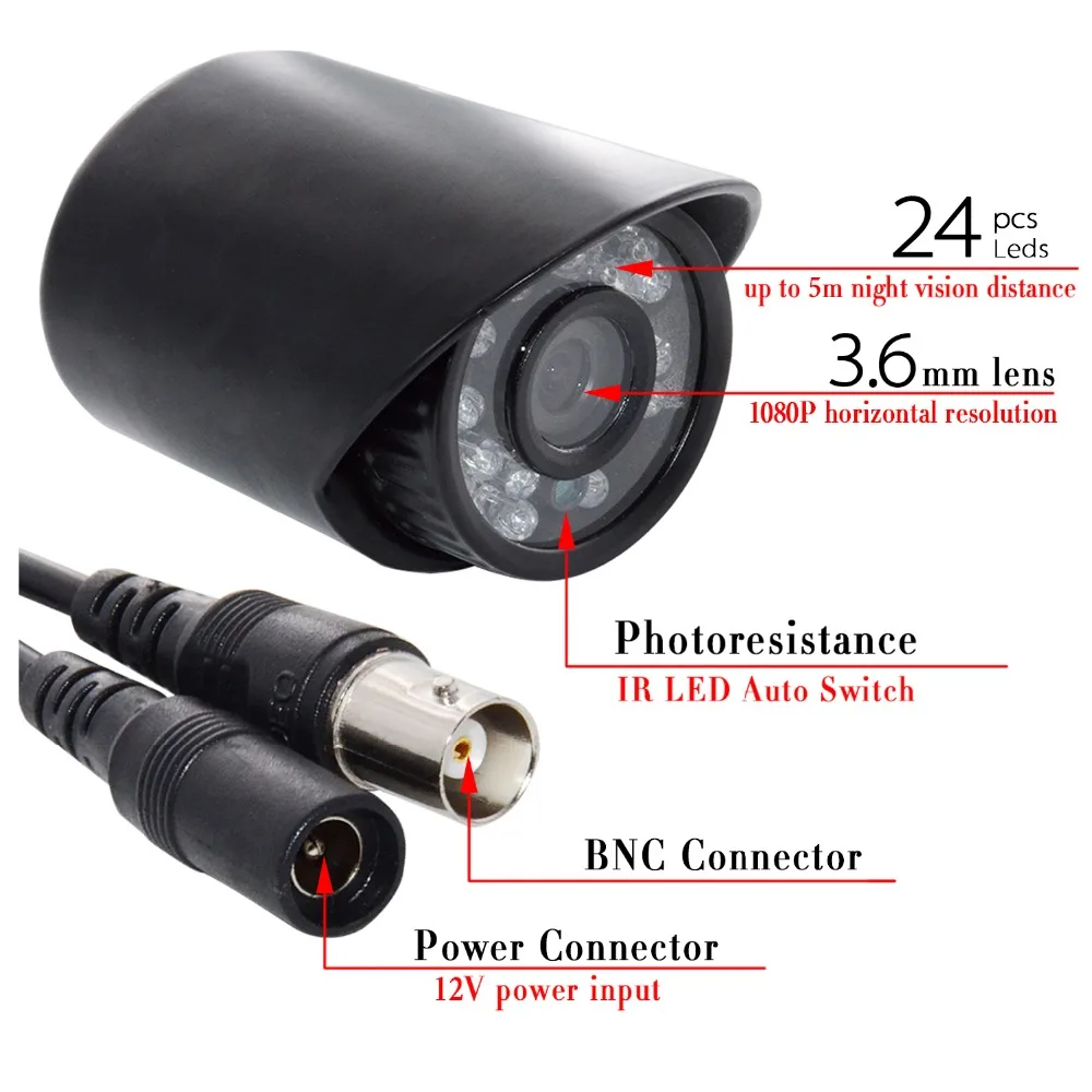 AHD 1080P Всепогодная CCTV камера комплект ИК цветная CMOS домашняя система безопасности