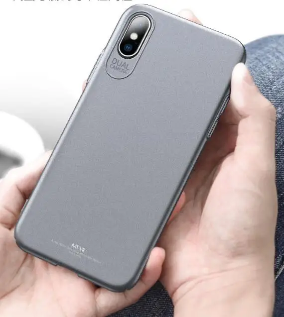 Ультратонкий чехол для телефона iPhone X XR XS MAX прозрачный 0 3 мм матовая задняя крышка