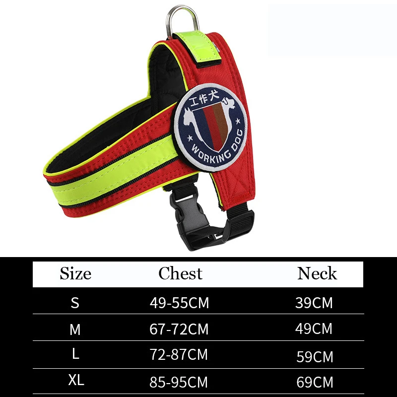 Oxford Cloth Pet Dog Harness and Leash for Medium Large Dogs Reflective Big Dog Vest Harnesses Lead Chain Products arnes perro