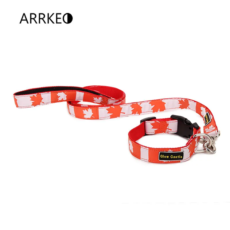 поводок для собак поводки США Канада Флаг нейлон ошейник с собакой щенок кошка