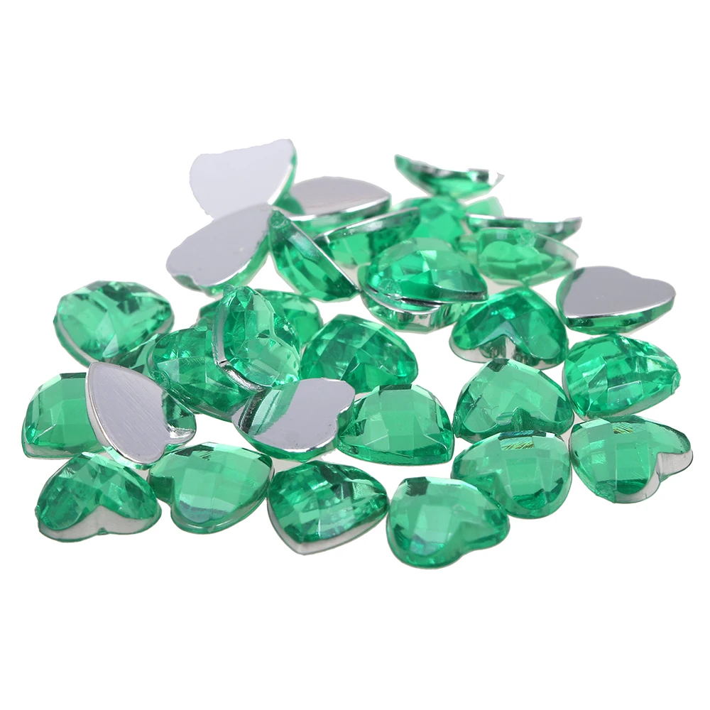 12 мм 30 шт много цветов акриловые стразы плоская задняя сторона сердце Земли