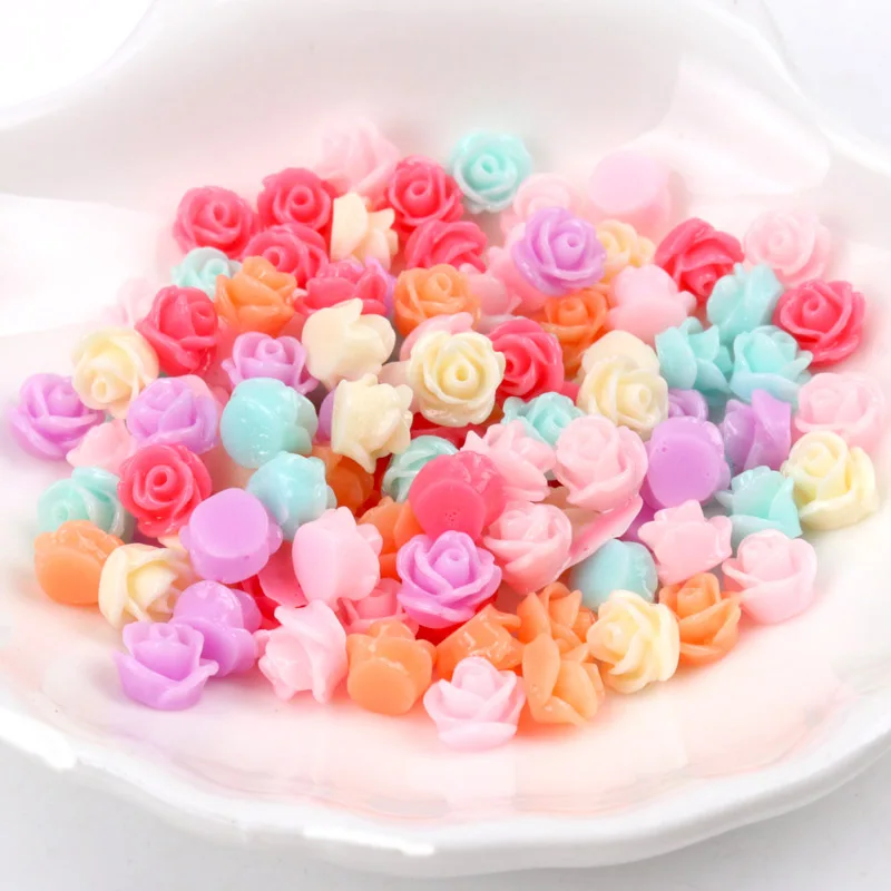 Смола Телефон вечерние головные уборы украшения скрапбукинга ремесло DIY аксессуары гортензии резиновые кабошоны 5 мм 50 шт