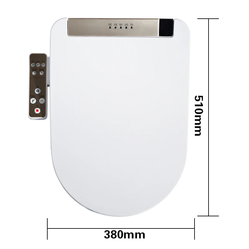 KOHEEL LCD 3 Color Intelligent Toilet Seat Elongated Electric Bidet Cover Smart Bidet Heating Smart Toilet Seat - Цвет: Gold-Side