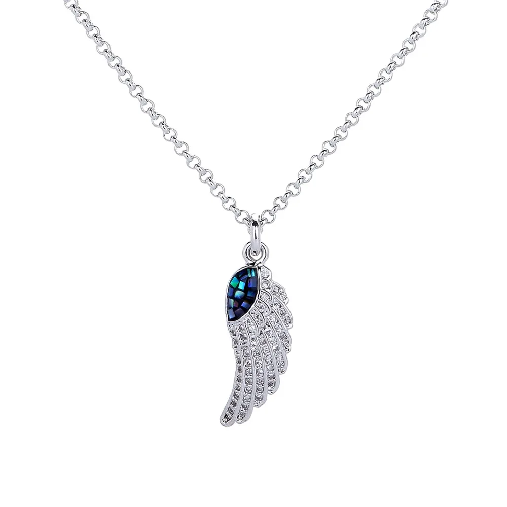 Сообщение карта &quotMiss&quot Ангел ожерелье перо Кулон Бесконечность ракушка женщина