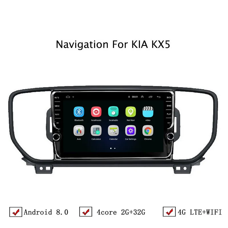 9&quot Android 6.0/8.0/8.1 Car DVD GPS Navigation For Kia Sportage 2016 2017 2018 KX5 Radio Stereo Head Unit With WIFI/4G LTE | Автомобили