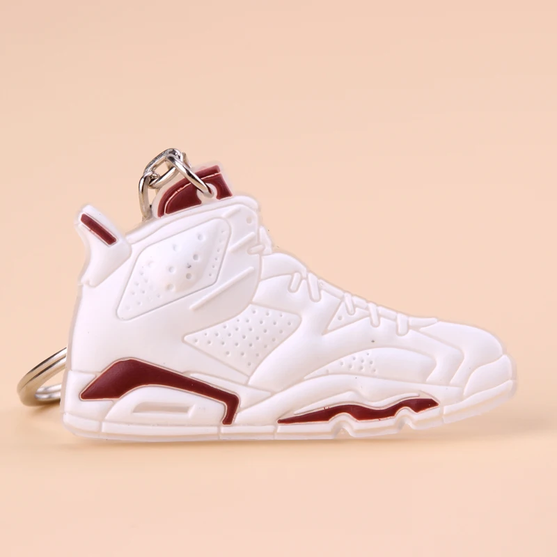 Picture Color01 Мини Jordan 6 брелок обуви Для мужчин Wome/Дети C логотипом отличный подарок для баскетбола брелок-кроссовок для ключей ключ держатель Porte Clef - Цвет: Picture Color01