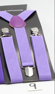 9 light purple Детские подтяжки для мальчиков Y-back Регулируемая заколка для девочек-на подтяжках пояс для мальчиков 40 цветов M 2,5X85 см - Цвет: 9 light purple