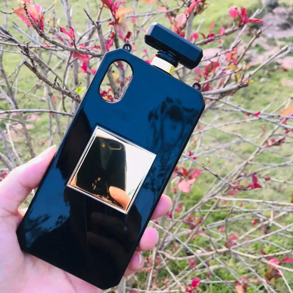 Бутылочка роскошных духов чехол для iPhone 5 5S SE 6 6s 7 8 плюс Чехол X xs xr xsmax задняя