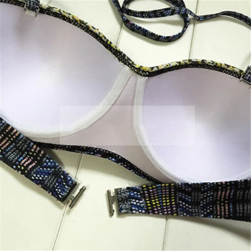 2017 сексуальный бикини женский купальник пуш-ап Женский бандо Бразильский набор с