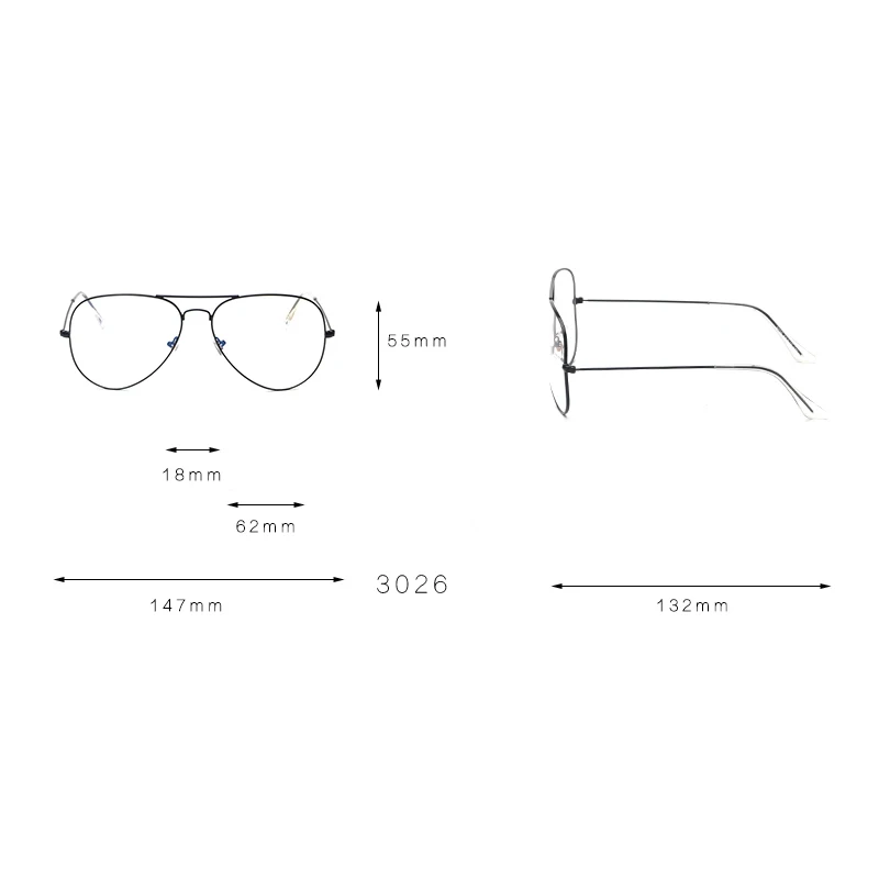 Mimiyou 2 размера Wrap Pilot Eyewear Ретро Оптические женские мужские очки для чтения оправа
