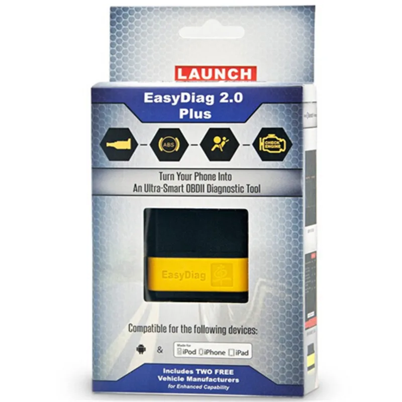 Оригинальный launch X431 EasyDiag Plus 2 0 OBDII считыватель кода для Android ios easy diag с бесплатным