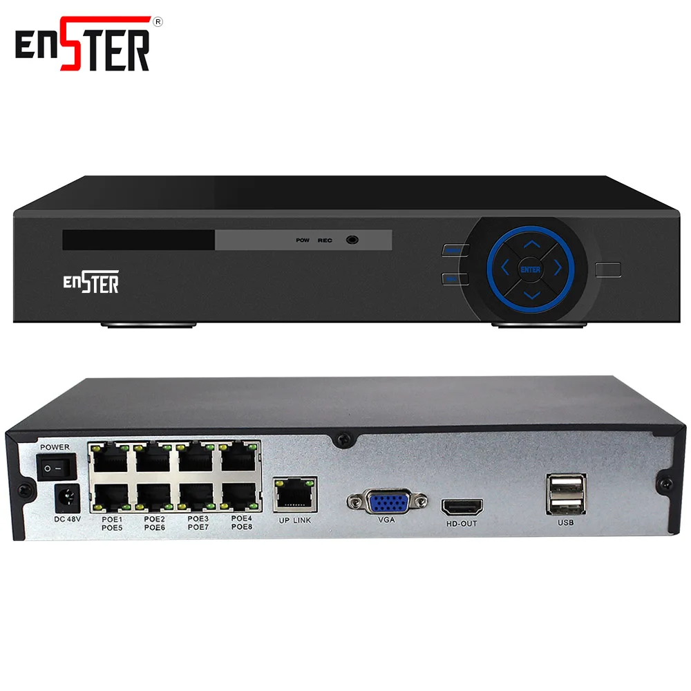 Видеорегистратор сетевой Enster 48 В 4 канала 8 каналов 1080P POE NVR DVR CCTV XMEYE p2p |