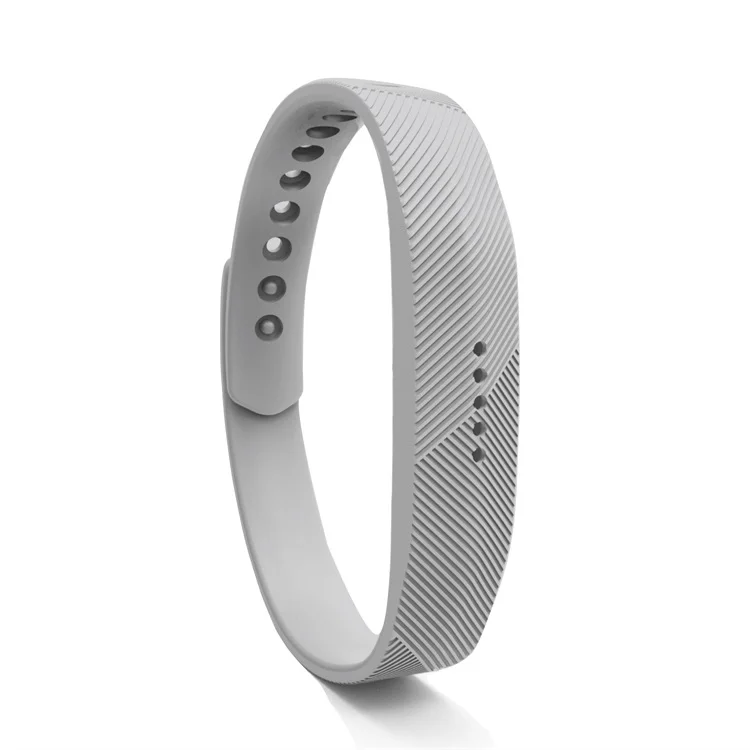Gray Мягкий силиконовый ремешок на запястье для Fitbit Flex 2 Flex2 Ремешки для наручных часов на весь день спортивные смарт-дорожки фитнес-браслет - Цвет: Gray