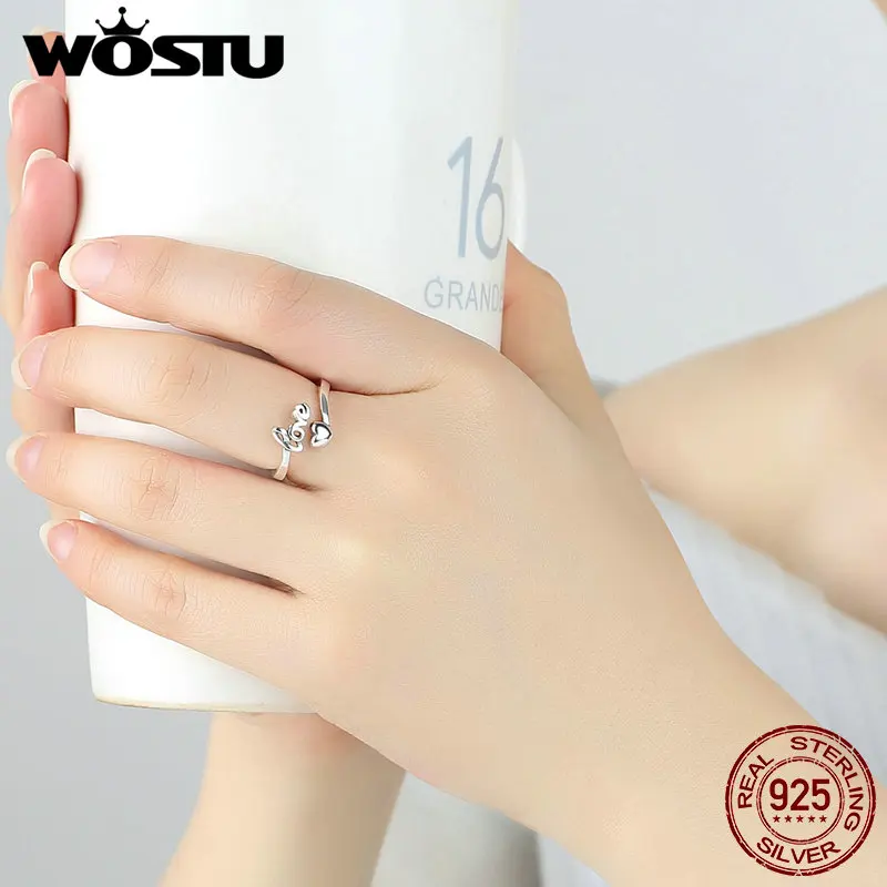 Женское Открытое кольцо в виде сердца серебро 100% пробы | Украшения и аксессуары