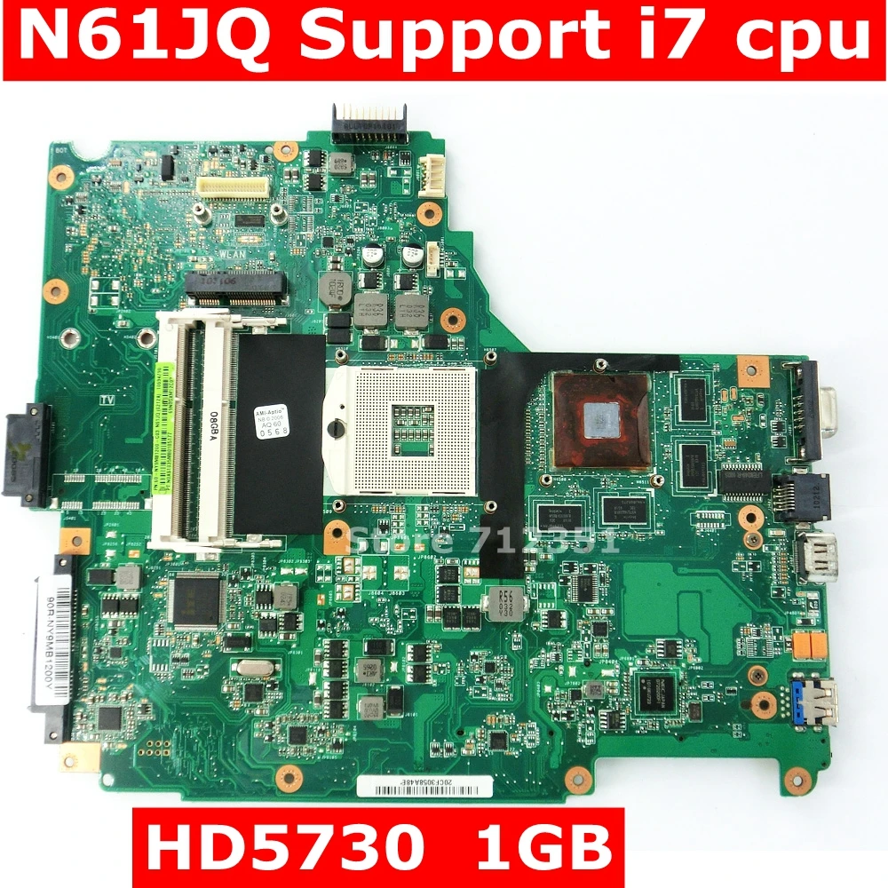 N61JQ материнская плата Поддержка i7 Процессор для ASUS N61JA Материнская ноутбука REV2.1