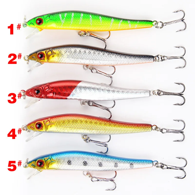 1 шт. Рыболовная Приманка Minnow Baits с 2 тройными крючками для морской рыболовная