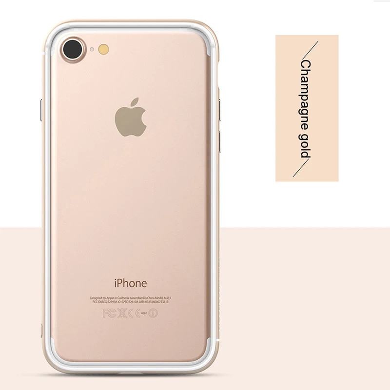 TOTU бампер для iPhone 8 7 Plus раскладной; Мягкий ТПУ PC чехол для iPhone 7 7 плюс Чехол Ультра тонкий Hybird телефон основа Capinhas - Цвет: Champagne Gold