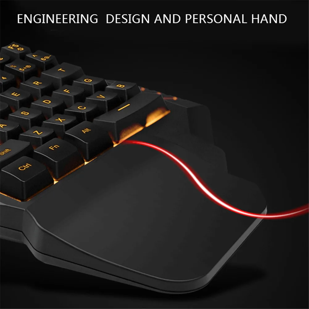 Etmakit 1 5 м Проводная USB игровая клавиатура с светодиодный подсветкой 35 клавиш одной