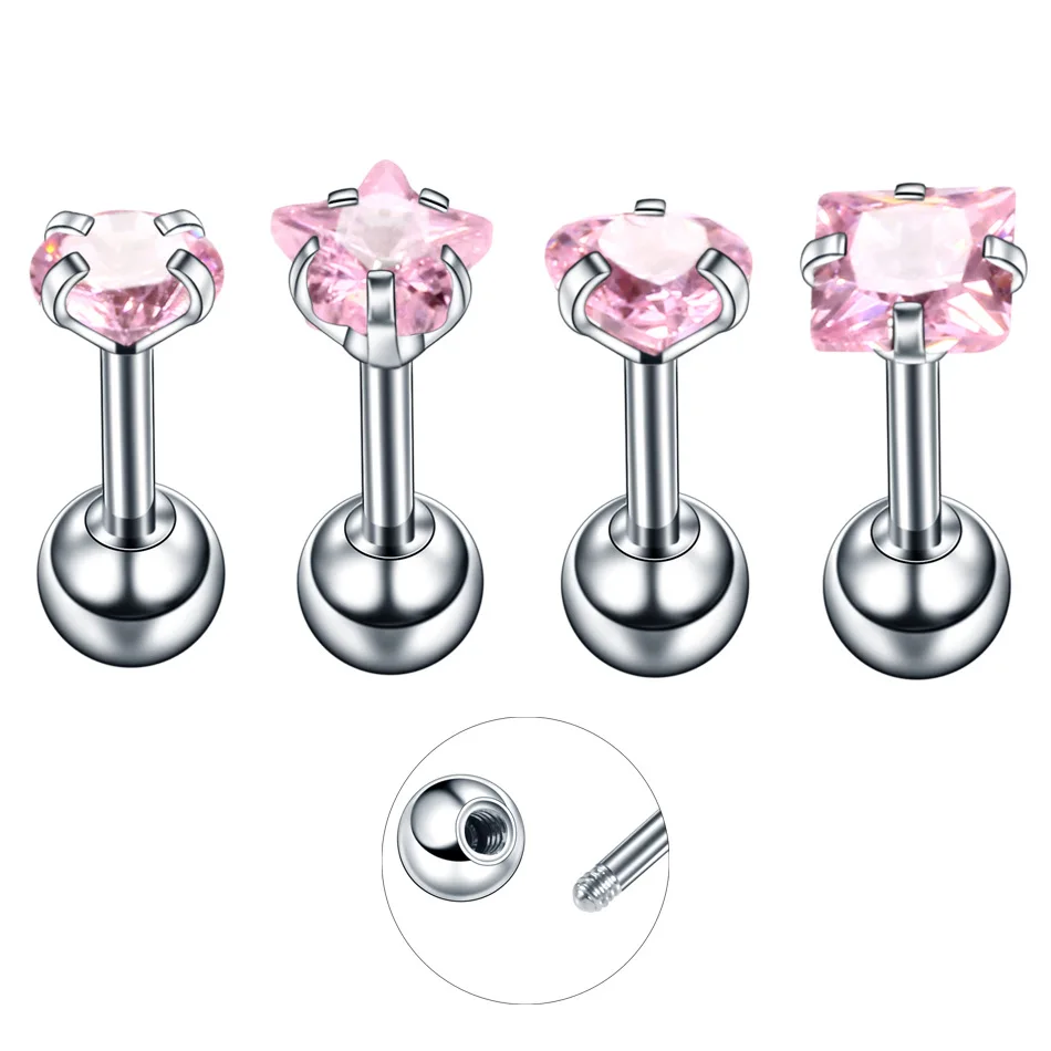 4 шт. набор колец для пирсинга губ из нержавеющей стали|Украшения тела| |