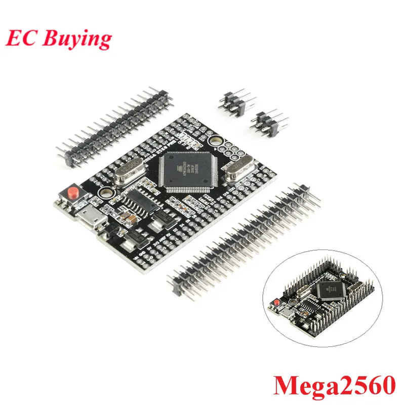 Mega2560 PRO встроенный CH340G/ATMEGA2560 16AU USB для Arduino макетная плата с штыревыми разъемами