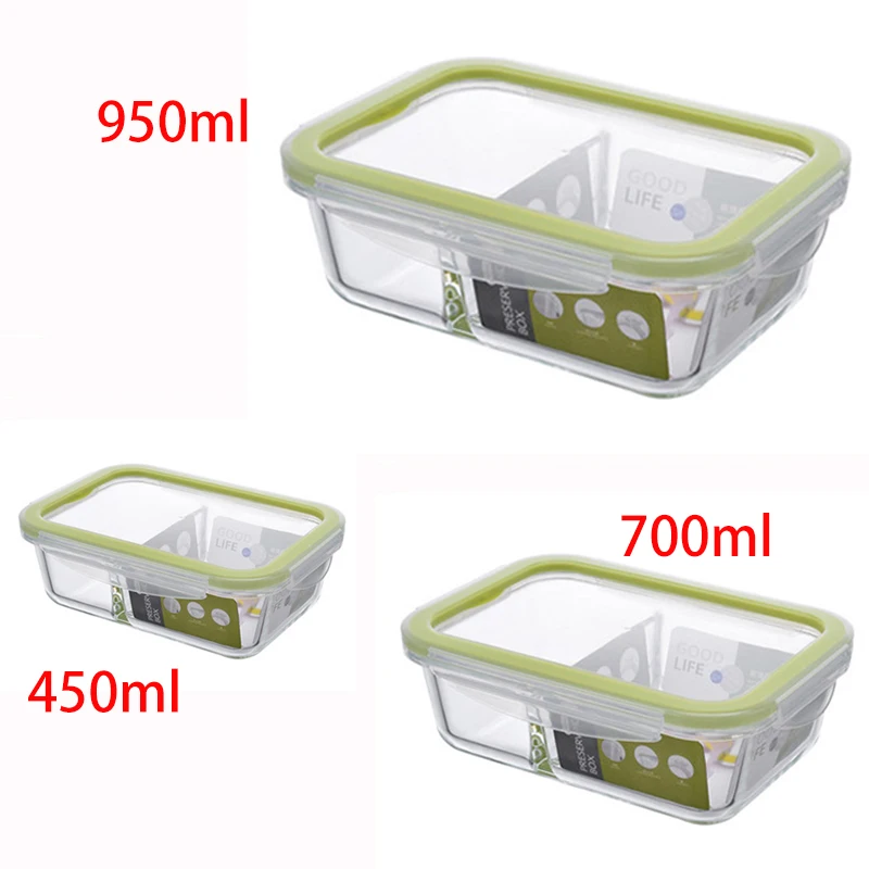 Прямоугольный контейнер с многослойным стеклом подогревом для еды bento хранения