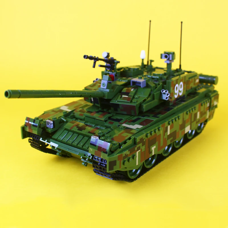 Танк серии основной боевой танк TYPE99 Конструкторы DIY образовательные для детей