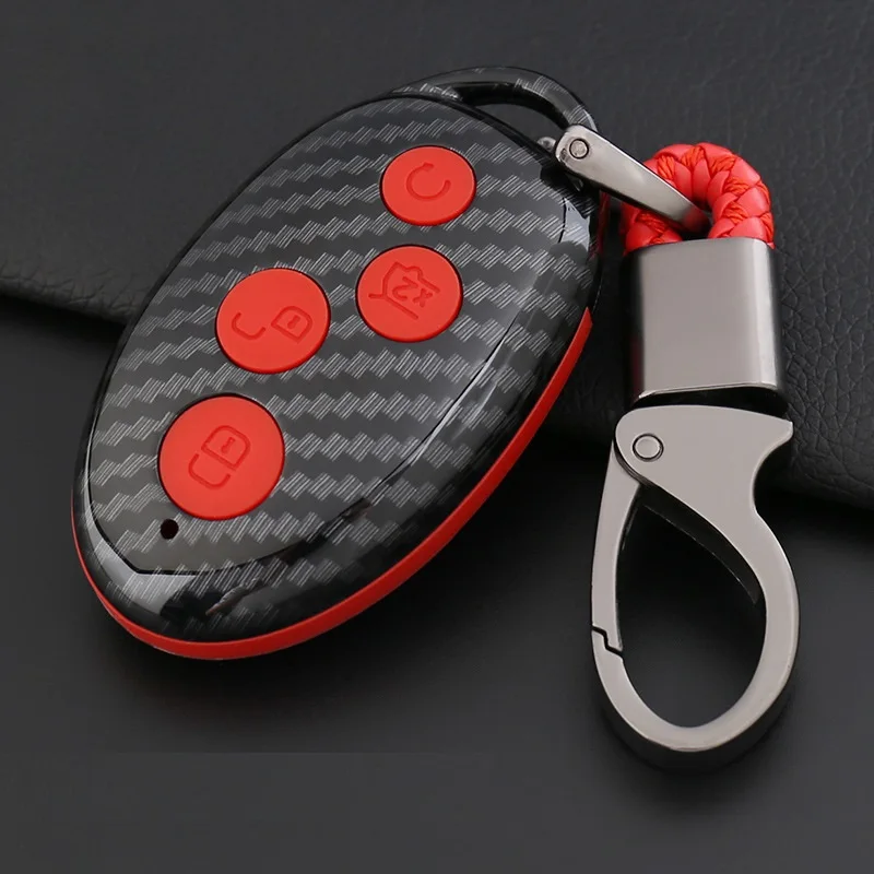Чехол для автомобильного ключа с 4 кнопками BYD Song Max DM Pro EV450 EV360 EV500 e5 450 S7 Smart Key Bag