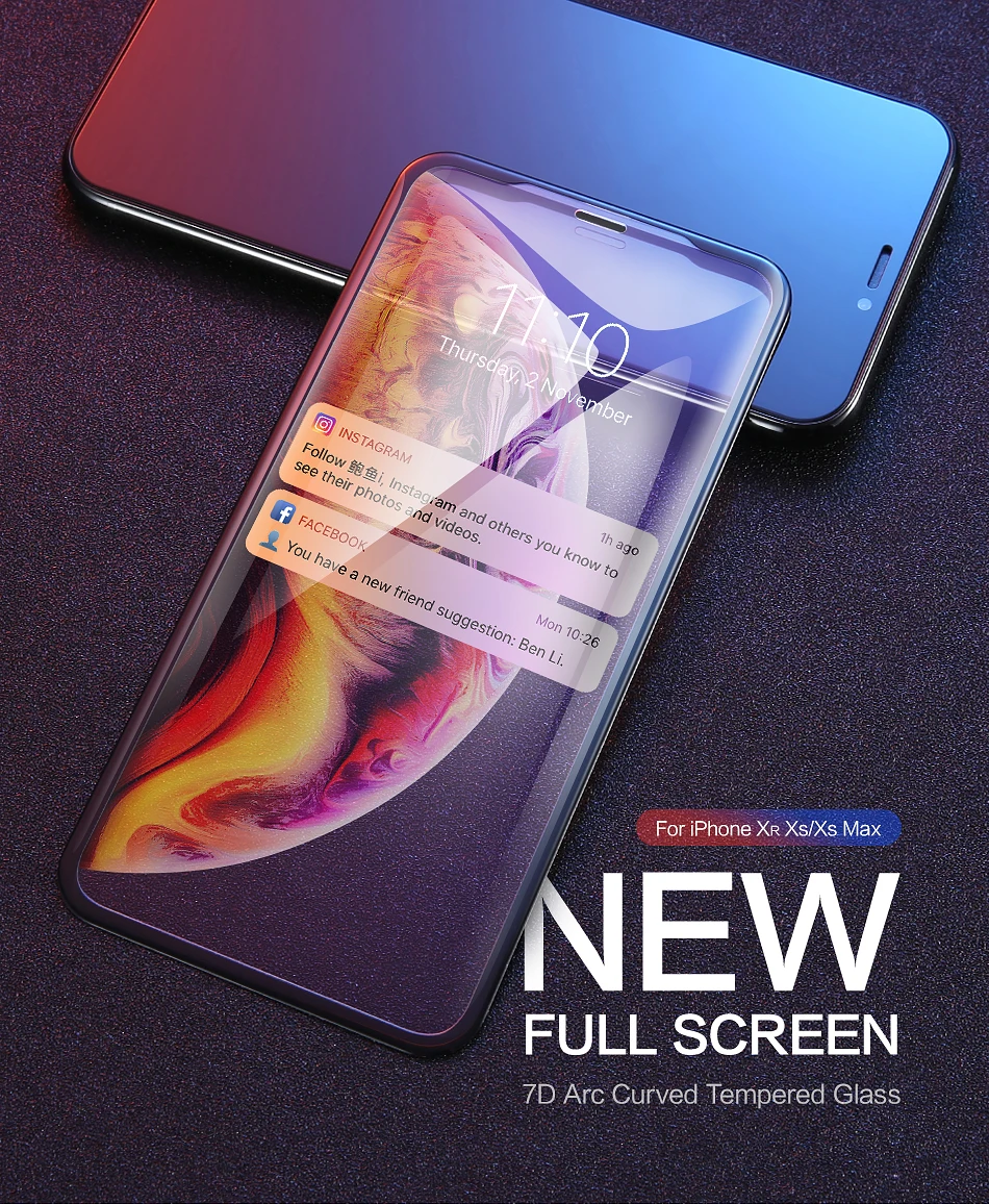 FLOVEME 3D полное покрытие закаленное стекло для iPhone XS Max XR защита экрана 9H защитное стекло пленка для iPhone X XS XR Новинка