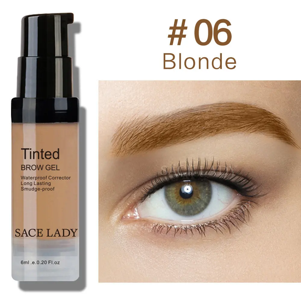 06 Blonde SACE LADY, водостойкий гель для бровей, макияж, хна, тени для глаз, для бровей, ТИНТ, натуральный, усилитель, крем для макияжа, Длительное Действие, брендовая косметика - Цвет: 06 Blonde