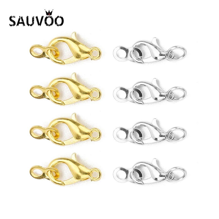 SAUVOO 30 шт. Diy ювелирных изделий золото с родиевым покрытием карабины 8 кольцами