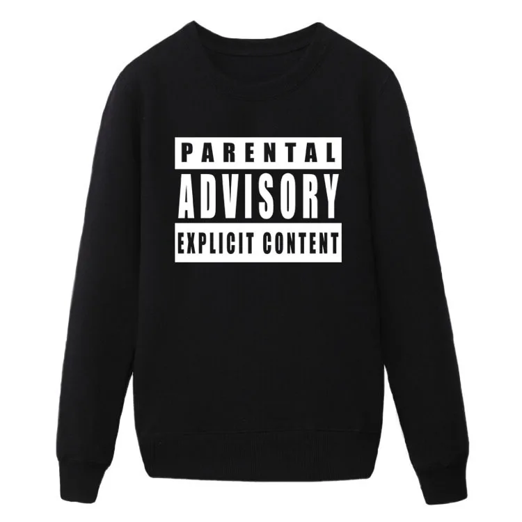 Модный Бренд мужчин Parental Advisory Печатных Толстовка Толстовки Спортивный Костюм
