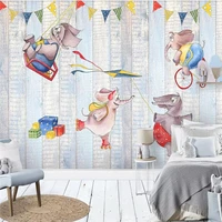 custom mural wallpaper elephant cartoon childrens room background wall