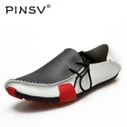 PINSVмужская кожаная обувь; мужские лоферы; сезон лето-осень; мокасины; Мужская обувь; повседневная обувь для вождения; Sapato Masculino; большие размеры 38-47