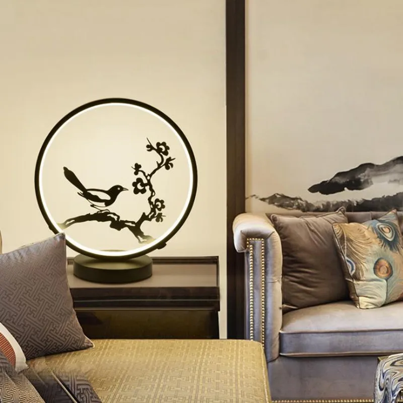 New Chinese style table lamp night light hotel villa bedroom living room LED lighting decoration zen idea individual | Лампы и