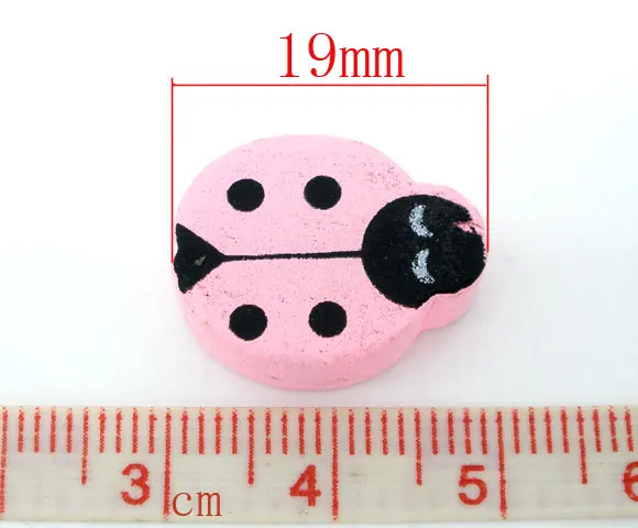 DoreenBeads 15 наугад окрашенная божья коровка деревянные разделители бисер 19x15 мм